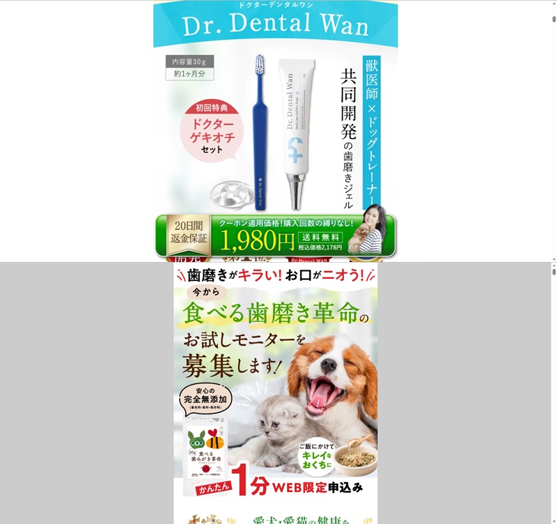 ドクターデンタルワン（Dr.Dental Wan）と食べる歯磨き革命はどっちがオススメ？【メリット・デメリットなど5つの項目で徹底比較！】
